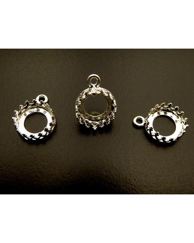 3 Stk. 925  Silber Anhänger Rohling 8 mm hell silber |  | Artikelnummer: 8164SH