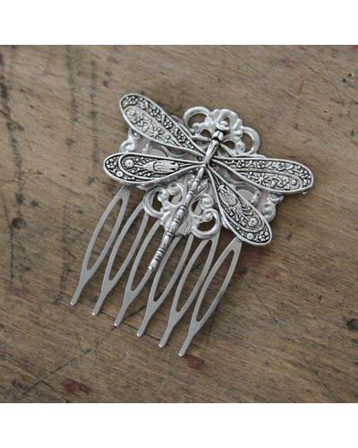 silberner Haarkamm Libella | in Art Deco Style | Artikelnummer: 1024