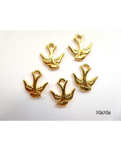 20Stk. Anhänger Schwalbe goldfarben |  | Artikelnummer: 0855