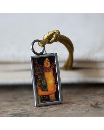 Lesezeichen /JUDITH/Glasanhänger Klimt Geschenkidee Jugendstil Akt |  | Artikelnummer: 0046