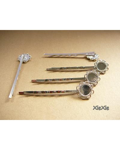 12 Stk.Haarnadel mit 8mm Pad silberfarben |  | Artikelnummer: 65150419