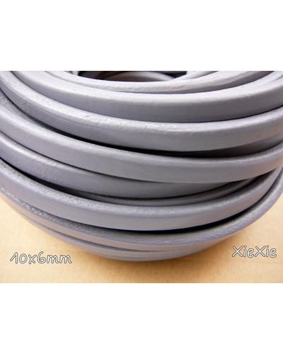 1m Regaliz Lederband 10x6mm grau |  | Artikelnummer: 54306915