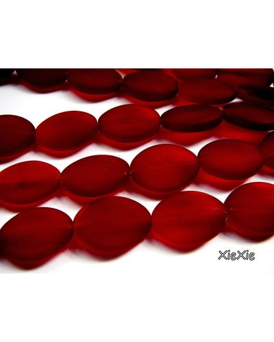 1 Strang  Meerglas Perlen oval rot |  | Artikelnummer: 868