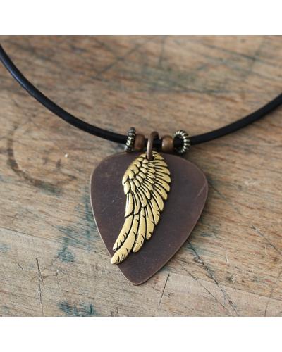 Plektrum Halskette /ENGEL/ | mit Lederkette | Artikelnummer: 0088