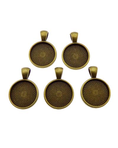 10 Stk. 18mm Fassungen antik bronzefarben |  | Artikelnummer: 4011