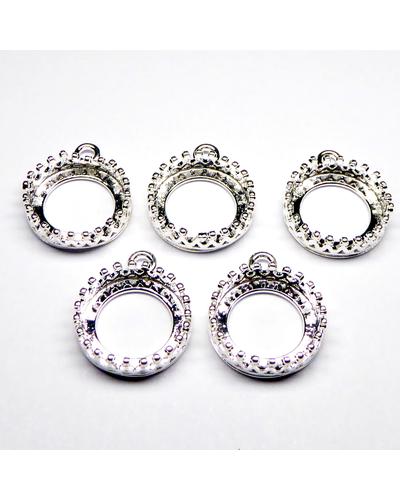  5 Stück Anhänger Rohlinge silberfarben für 12mm Cabochons  (Kopie) |  | Artikelnummer: F4 Kopie