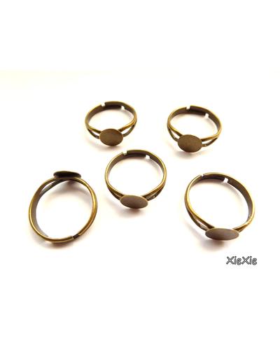 20Stk. Ringrohlinge mit 8mm Pad bronzefarben |  | Artikelnummer: 351