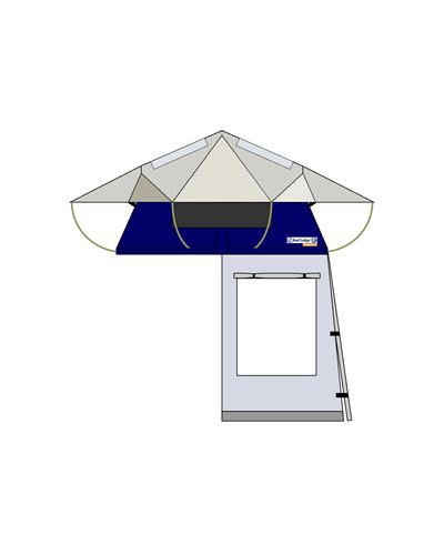 Rooflodge Evolution 2 Dachzelt 165 Basic mit Vorzelt | Größe 165 Basic mit Vorzelt | Artikelnummer: WoN-NA-Evo2-165BVZ-BLU-H