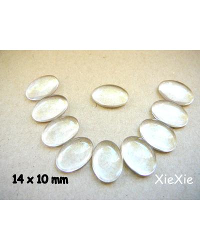 50Stk.  Glascabochons 14x10 mm oval |  | Artikelnummer: 48957298