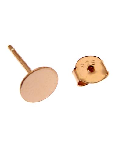 5 Paar 925 Silber Ohrstecker 6mm rotgoldfarben |  | Artikelnummer: C010