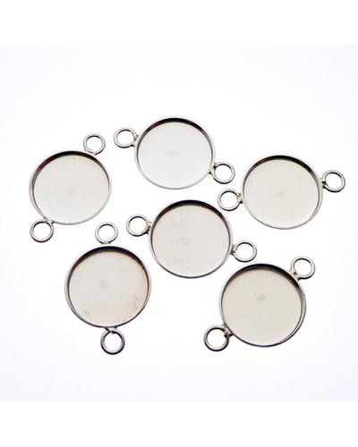 6 Stück 925 Sterling Silber Verbinder Rohling 12 mm  |  | Artikelnummer: SAN19 