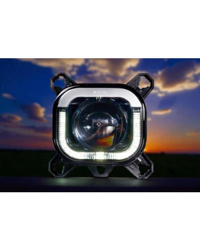 NOLDEN AVEGO 90mm LED Fernlicht - U | 90mm eckig Fernlicht Ausführung U mit Lichtleitertechnik TFL (1 Stück) | Artikelnummer: WoN-NO-90AVEGO-6AB 1B1 020-Fern_U