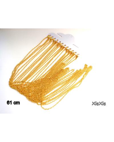 12 Stk. goldfarbene Gliederketten 61cm |  | Artikelnummer: 0110
