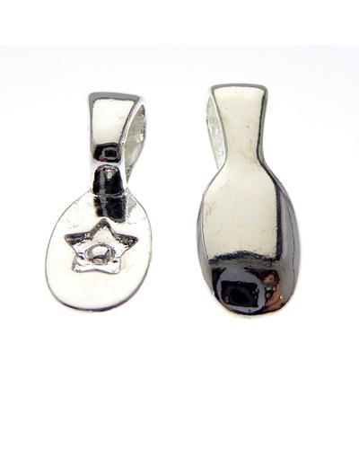 10Stk. Anhänger zum Ankleben Bail silberfarben |  | Artikelnummer: G24