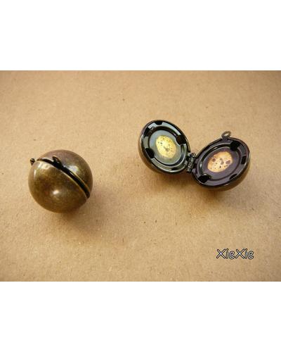 1 Stk.18mm Ball  Medaillon bronzefarbenen  |  | Artikelnummer: 785