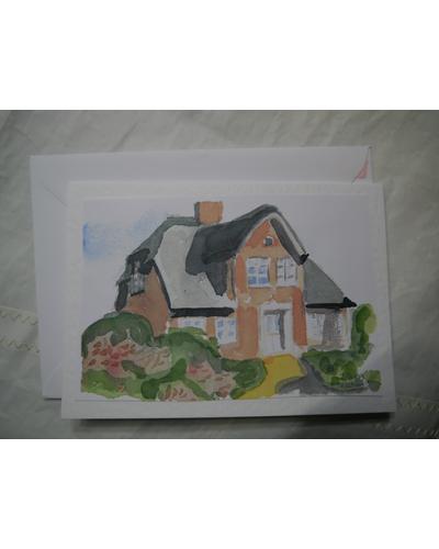 Friesenhaus Sylt aquarelliert, digitalisiert und als Kunstkarte fertig gestellt |  | Artikelnummer: 25-2009