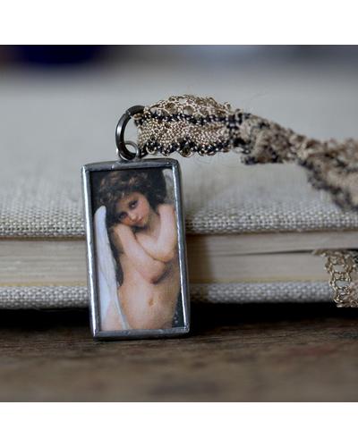 Lesezeichen /CUPID/Glasanhänger Geschenkidee Kunst Engel |  | Artikelnummer: 0047