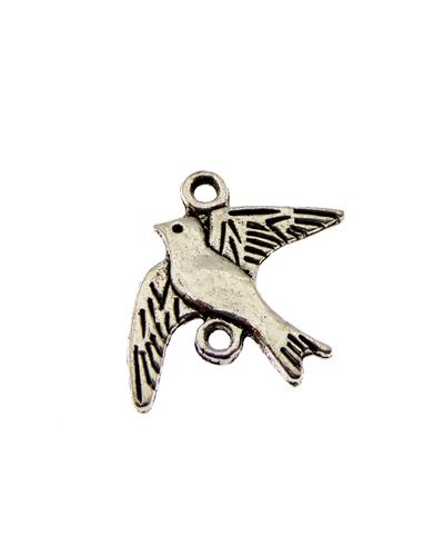 10Stk. Verbinder Taube antik silberfarben |  | Artikelnummer: 707