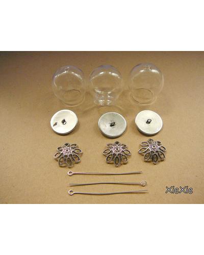 3 Sets 30mm Glasball Anhänger Bastelset |  | Artikelnummer: 68800755