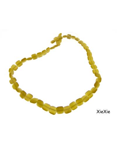 1 Strang  Glas Cateye  8x8x3mm honiggelb |  | Artikelnummer: G019