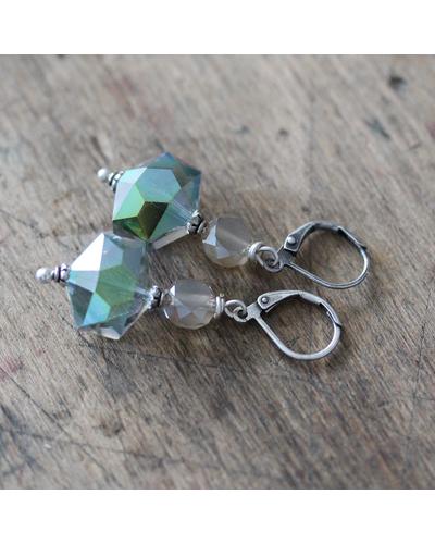 Ohrringe /Polarlichter/ | Glasperlen & Messing | Artikelnummer: 2017