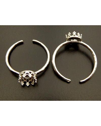 2Stk. 925 Silber Ring Rohling 6mm Fassung  |  | Artikelnummer: 10056SH