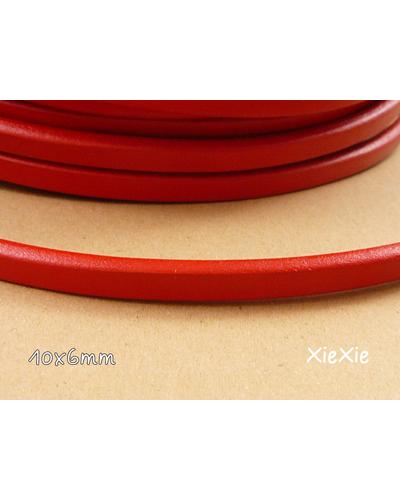 1m Regaliz Lederband 10x6mm rot |  | Artikelnummer: 54303083