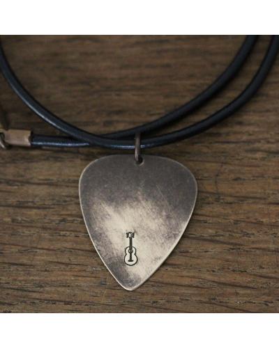 Plektrum Halskette /Bass/ | mit Lederkette | Artikelnummer: 0084