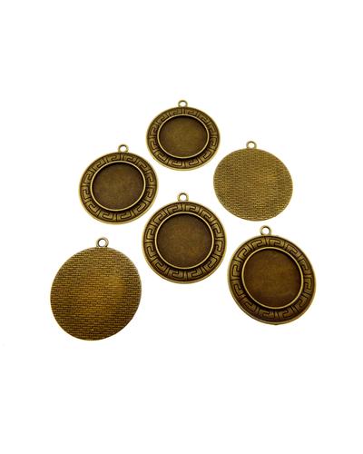 10Stk. 25mm Fassungen bronzefarben  |  | Artikelnummer: FF2645