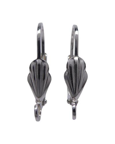 5 Paar 925 Sterling Silber French Leaf Klapp Brisuren 17x10mm |  | Artikelnummer: AG105SH