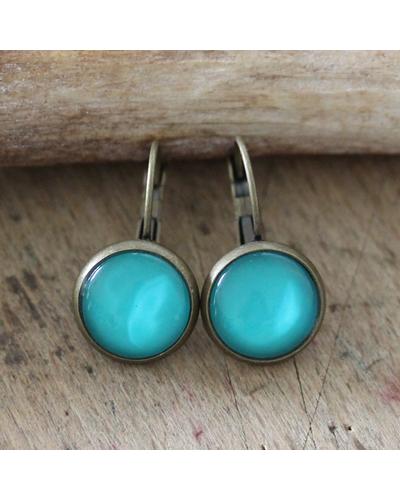 vintage Ohrringe 12 mm /Mauritius/ | blau | Artikelnummer: 4426-6652-6804