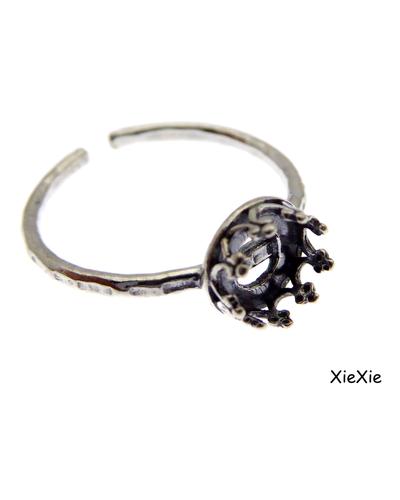 2Stk. 925 Silber Ring Rohling 6mm Fassung antik  |  | Artikelnummer: 10056AN