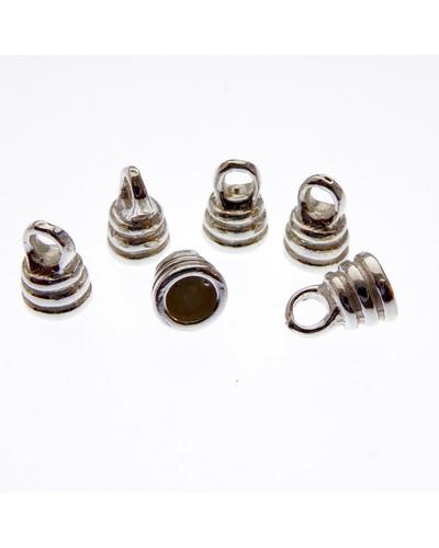 6x  925 Sterling Silber  Anhänger Endkappen 2,5mm |  | Artikelnummer: 3312