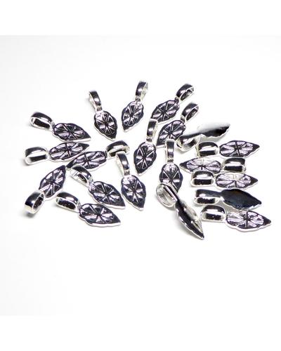 20Stk. Anhänger zum Ankleben Bail silberfarben 25 x 9mm |  | Artikelnummer: G26