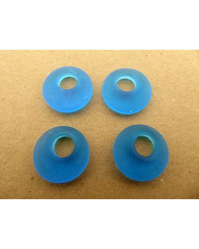 6 Stk. Meerglas Donat türkis |  | Artikelnummer: SG32