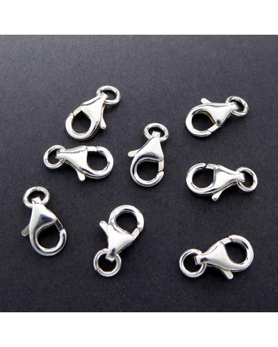 8 Stück 925 Silber Lobster Karabiner Clasps Karabinerhaken Verschluss 8mm Ring offen |  | Artikelnummer: AG206