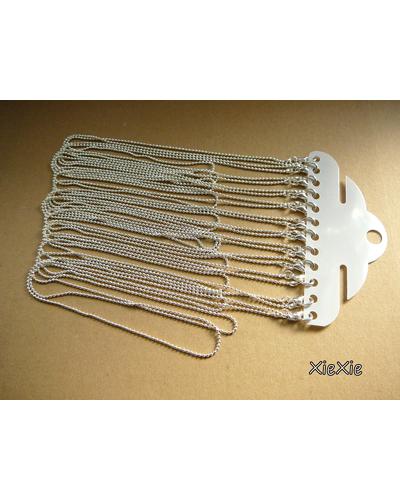 12 Stk. silberfarbene Kugelketten 51cm |  | Artikelnummer: K115