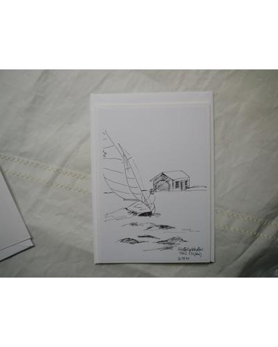 Starboot alt gezeichnet, digitalisiert und als Kunstkarte fertig gestellt |  | Artikelnummer: 8-2014