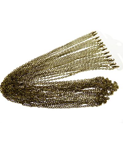 12 Stk. bronzefarbene Gliederketten 76cm |  | Artikelnummer: KE121