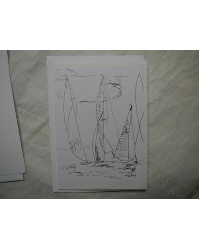 Segelboote, alte Segler gezeichnet als Kunstkarte |  | Artikelnummer: 10-2014