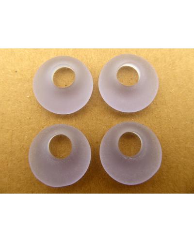 6 Stück Seeglas Donat helles lila |  | Artikelnummer: SG38