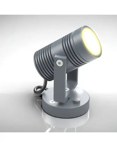 Lumibeam Alu-Silber warmweiss/amber | LumiCoin Spotstrahler - Leseleuchte warmweiss/amber - Gehäuse Silber | Artikelnummer: WoN-LUMI-LB2-D2-27A-sw-warmamber