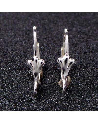 5 Paar 925 Sterling Silber French Leaf Klapp Brisuren 17x10mm |  | Artikelnummer: AG103SH