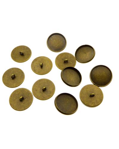 12 Stk. Knopfrohlinge für Cabochon's 16mm |  | Artikelnummer: 111153771