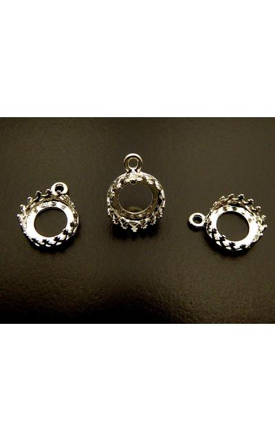 3 Stk. 925  Silber Anhänger Rohling 8 mm hell silber |  | Artikelnummer: 8164SH