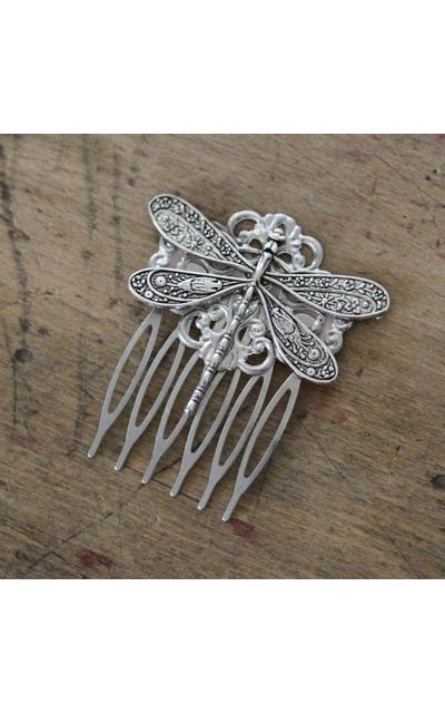 silberner Haarkamm Libella | in Art Deco Style | Artikelnummer: 1024