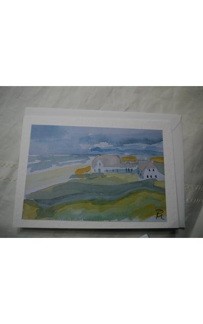 Friesenhaus Sylt aquarelliert, digitalisiert und als Kunstkarte fertig gestellt |  | Artikelnummer: 36-2009