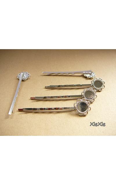 12 Stk.Haarnadel mit 8mm Pad silberfarben |  | Artikelnummer: 65150419