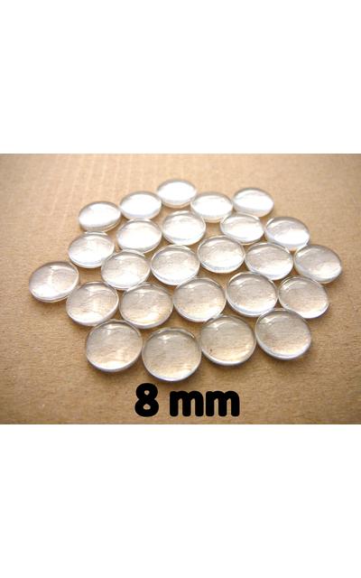 100 Stk. Glas Cabochon 8 mm Durchmesser |  | Artikelnummer: 43713810