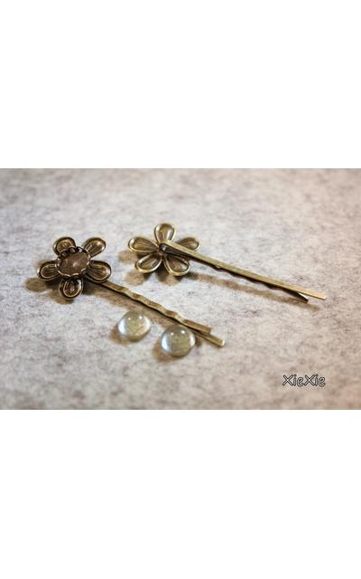 12Stk. Haarnadeln für 10mm Cabochons |  | Artikelnummer: T15